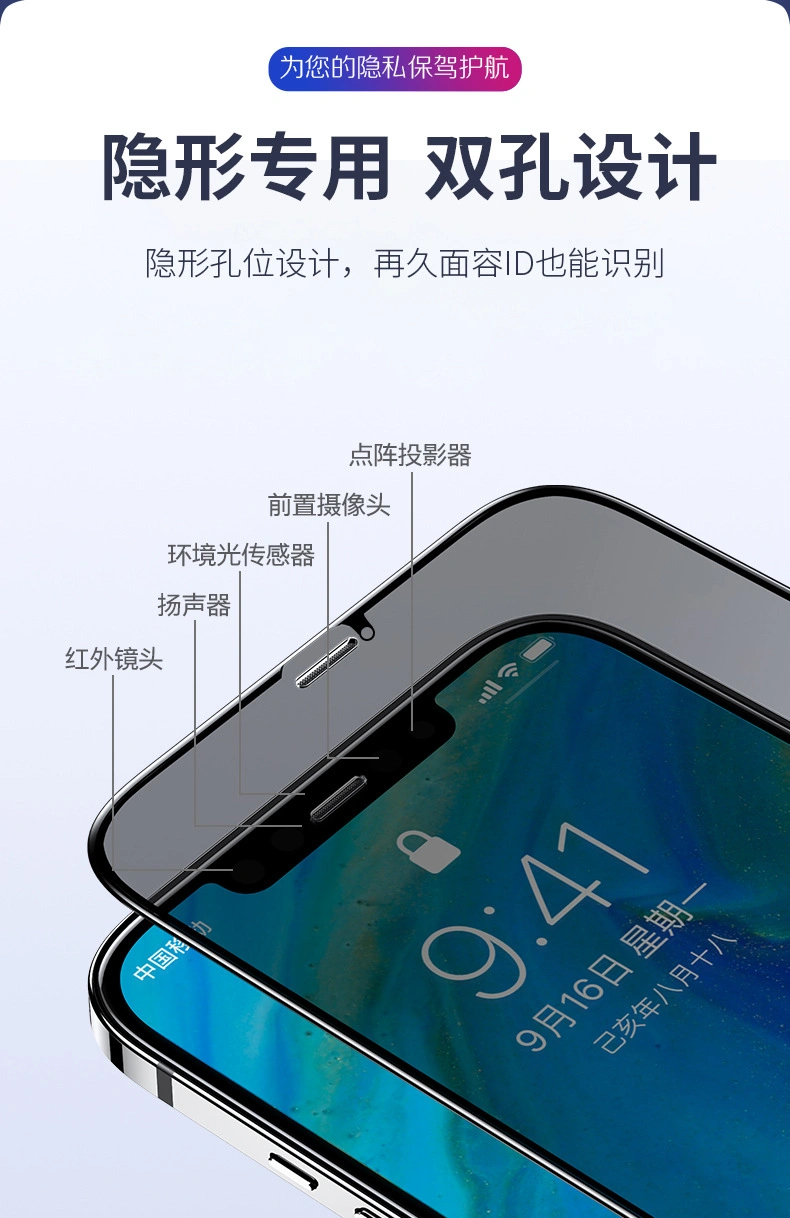 Premium Mobile Phone Accessory Anti-Glare Matte Tempered Glass Screen Protector for iPhone/Samsung/Vivo/Oppo/Huawei Mobile