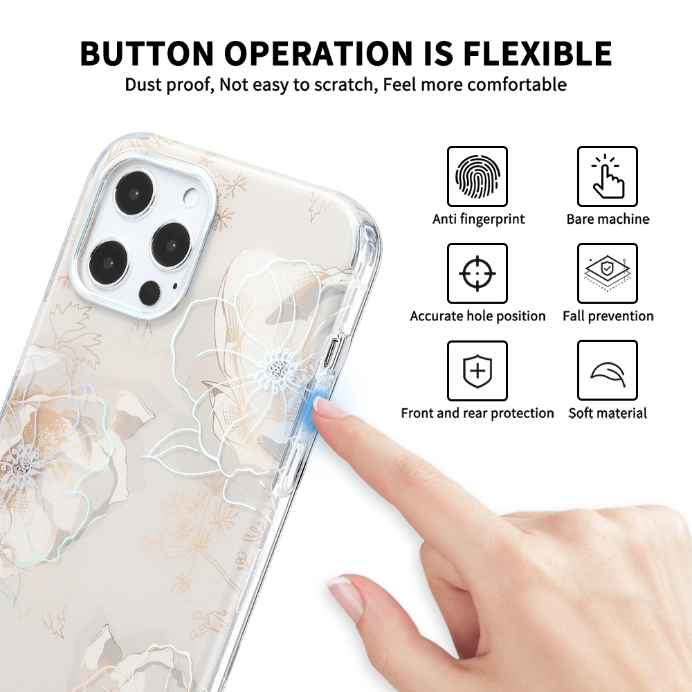Popular Phone Case Flower for iPhone 11 PRO Xs Max Xr Women Fashion IMD Floral Prints Phone Cover Product Supply Cell Phone Accessories