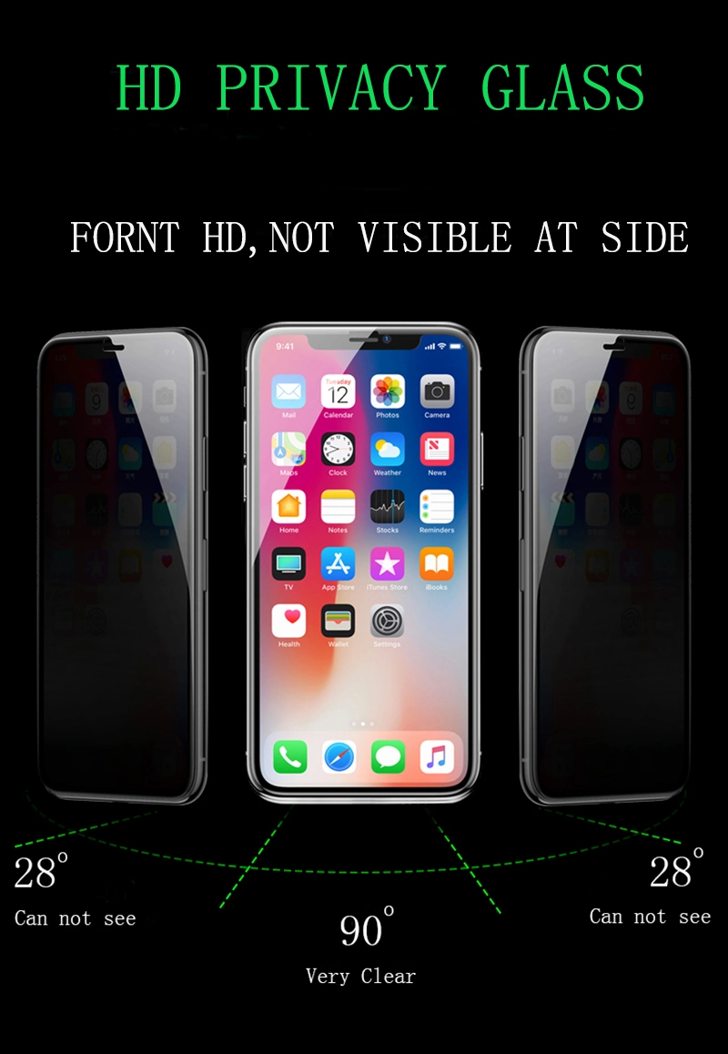 Mobile Phone Tempered Glass Privacy Screen Protector for iPhone 11 11PRO 11promax