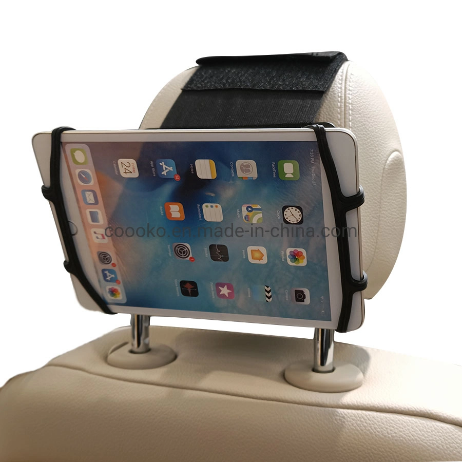 Car Mount Universal Car Headrest Mount Holder with Silicon Holding Net Compatible with Both 4.5-6 Inch Phones and 7-10.5 Inch Tablets