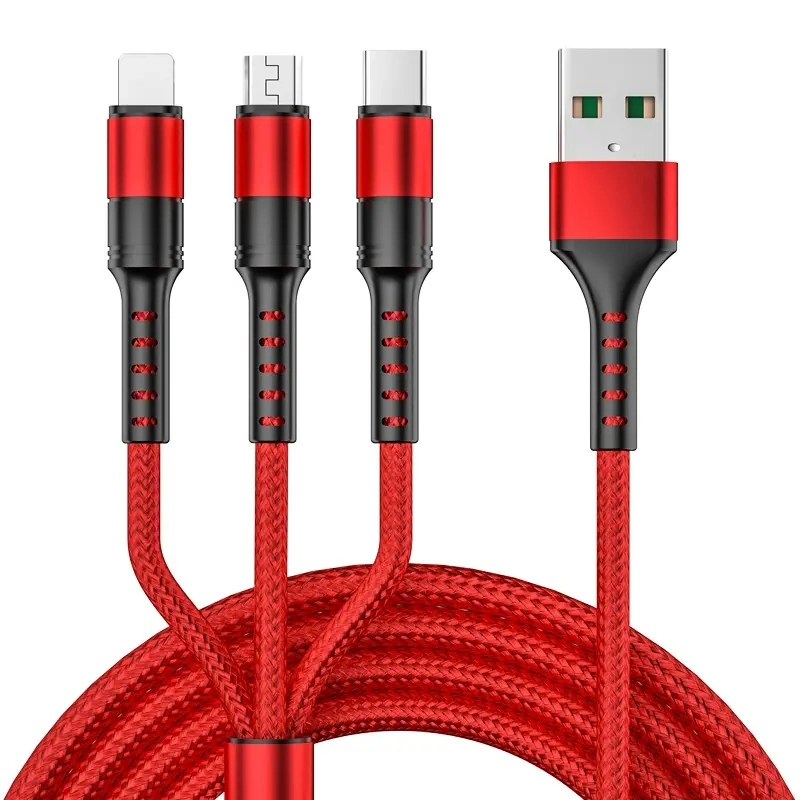 5A Quick Charge 3 in 1 Fast Charging Cable for Mobile Phone