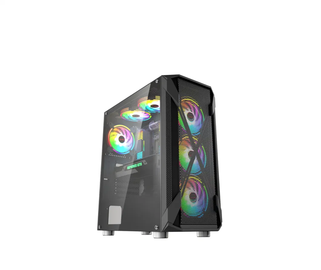 Personal USB3.0 Compuer Case Gaming MID Tower PC Case with Cool RGB LED Fans